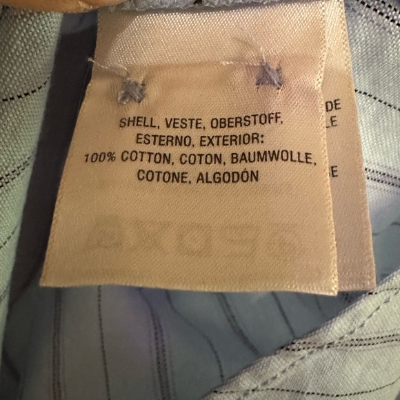 Anthropologie Maeve Benna Top - Blue Pin Stripe Peplum Button Down Shirt - Picture 8 of 10